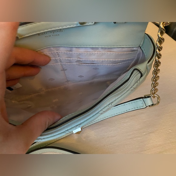 Mint Green Quilted Crossbody Bag - Picture 7 of 8